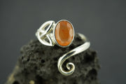Indian Carnelian Sterling Silver Celtic Ring