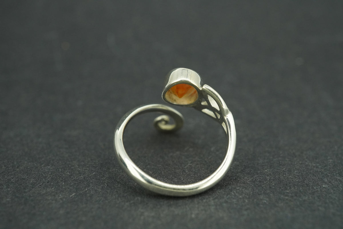 Indian Carnelian Sterling Silver Celtic Ring