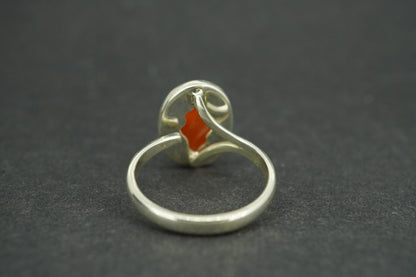 Indian Carnelian Sterling Silver Oval Ring