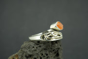 Indian Carnelian Sterling Silver Celtic Ring