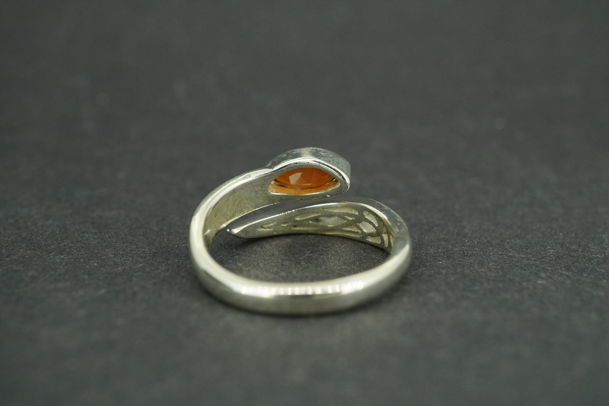 Indian Carnelian Sterling Silver Celtic Ring