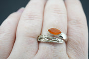Indian Carnelian Sterling Silver Celtic Ring
