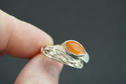 Indian Carnelian Sterling Silver Celtic Ring
