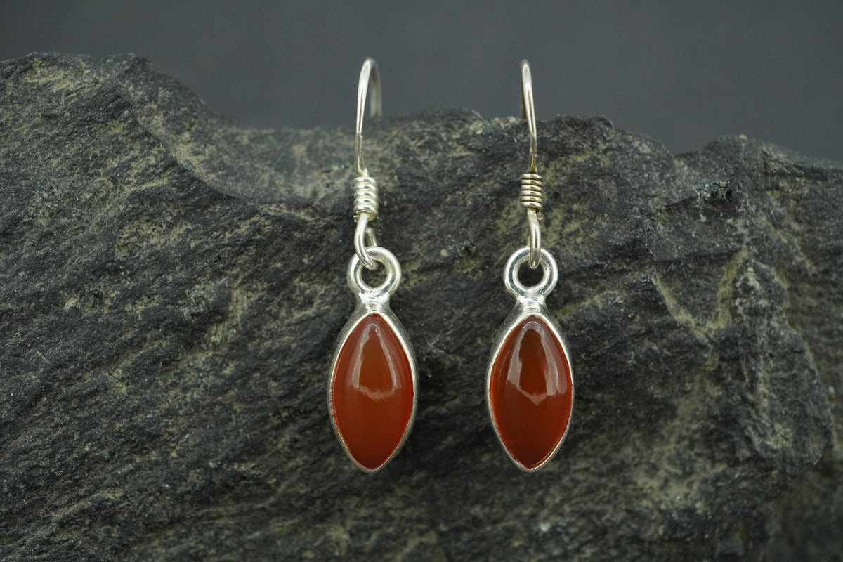 Indian Carnelian Sterling Silver Earrings
