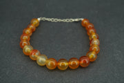 Indian Carnelian Sterling Silver Celtic Bracelet