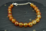 Indian Carnelian Sterling Silver Celtic Bracelet