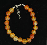 Indian Carnelian Sterling Silver Celtic Bracelet