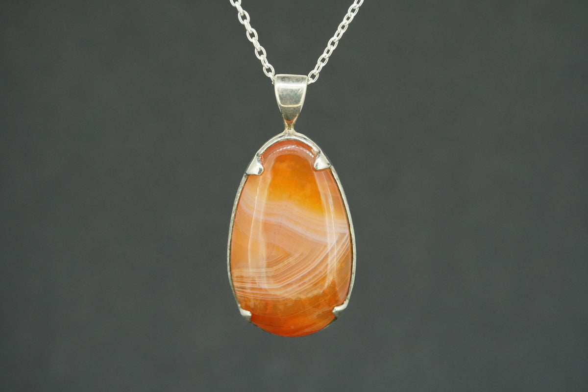 Indian Carnelian Sterling Silver Pendant