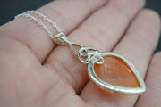 Indian Carnelian Sterling Silver Celtic Pendant