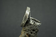 Haematite Ammonite Sterling Silver Ring