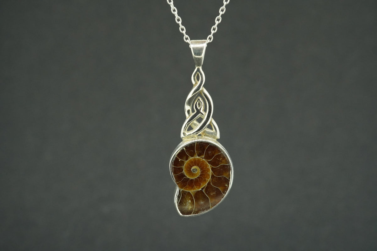 Ammonite Sterling Silver Pendant