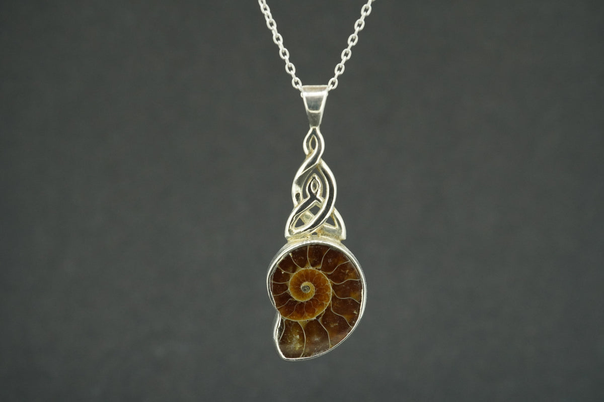 Ammonite Sterling Silver Pendant