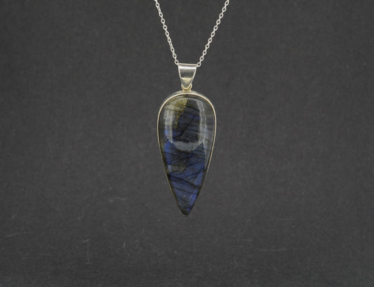 Labradorite Sterling Silver Drop Pendant