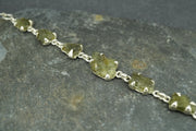 Moldavite Sterling Silver Pendant Bracelet