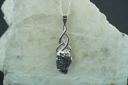 Meteorite Sterling Silver Celtic Pendant