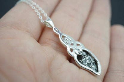 Meteorite Sterling Silver Celtic Pendant