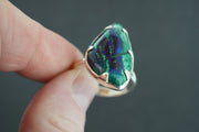 Azurite Malachite Sterling Silver Ring