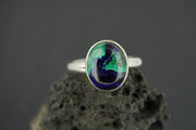 Azurite Malachite Sterling Silver Ring