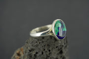 Azurite Malachite Sterling Silver Ring