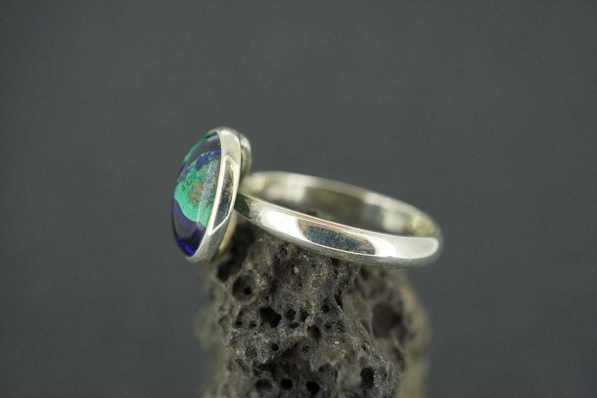 Azurite Malachite Sterling Silver Ring