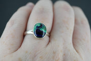 Azurite Malachite Sterling Silver Ring