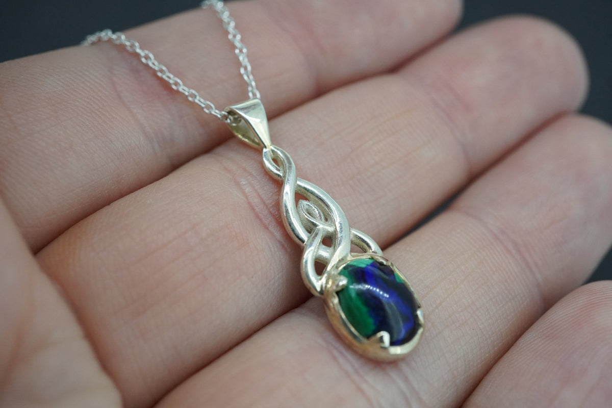 Azurite Malachite Sterling Silver Pendant