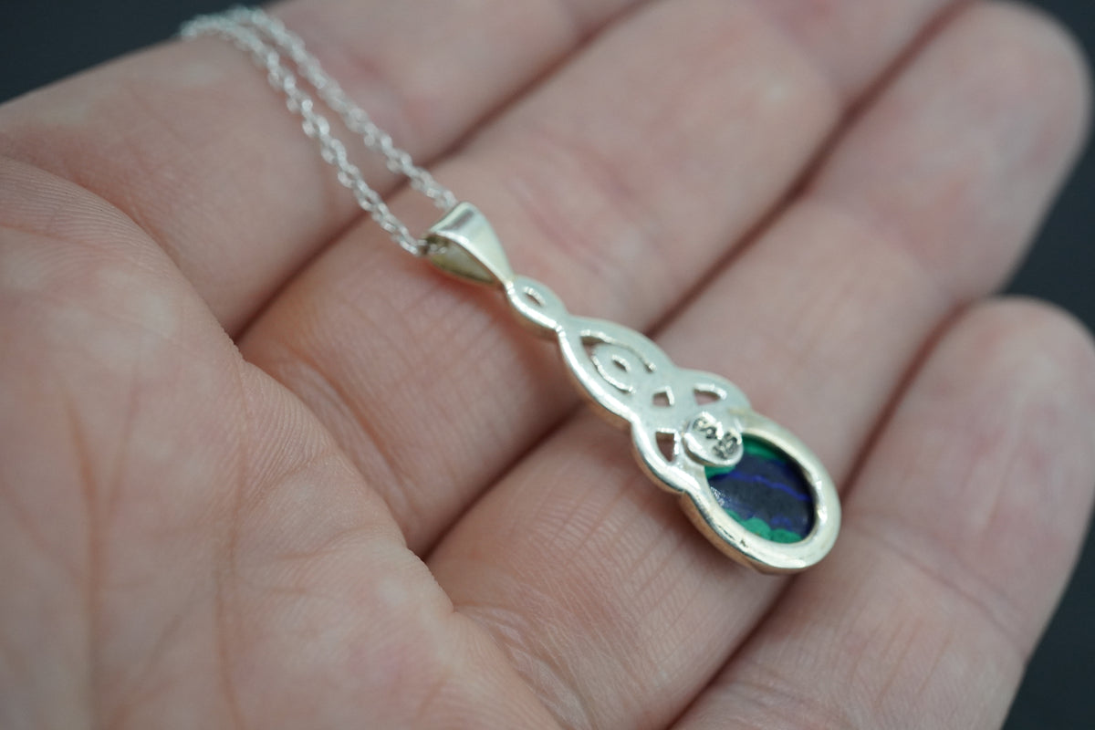 Azurite Malachite Sterling Silver Pendant