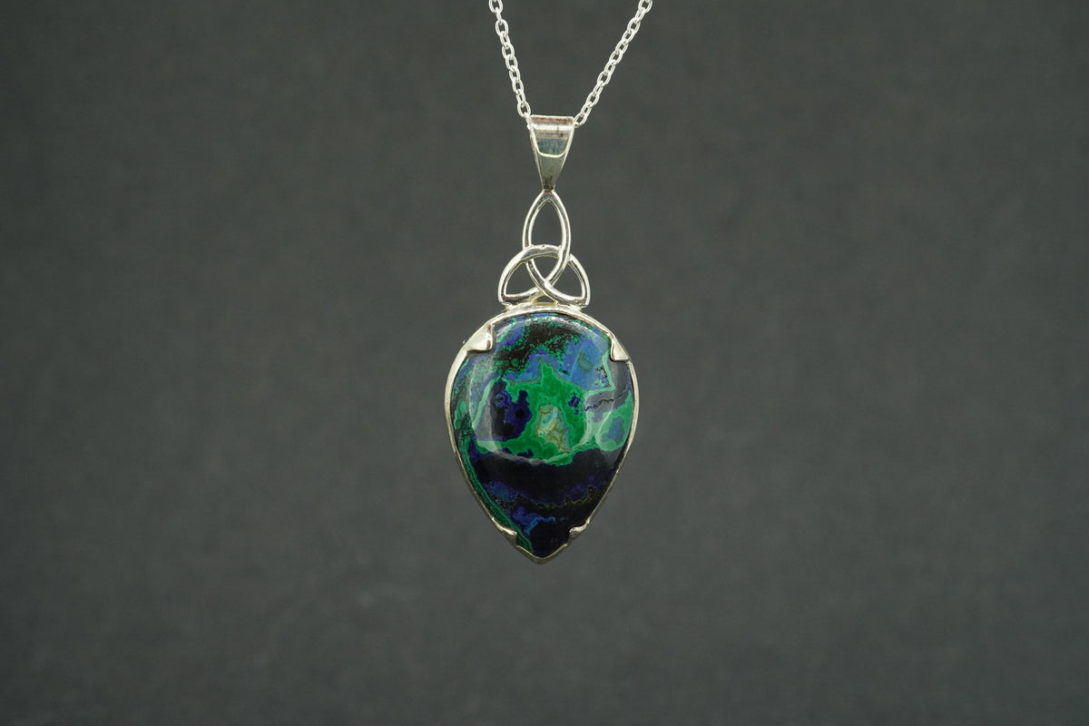 Azurite Malachite Sterling Silver Pendant