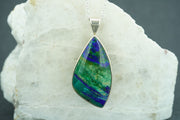 Azurite Malachite Sterling Silver Pendant