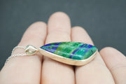 Azurite Malachite Sterling Silver Pendant