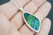 Azurite Malachite Sterling Silver Pendant