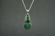 Azurite Malachite Sterling Silver Pendant