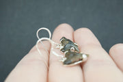 Fossilised Shark Tooth Sterling Silver Earrings