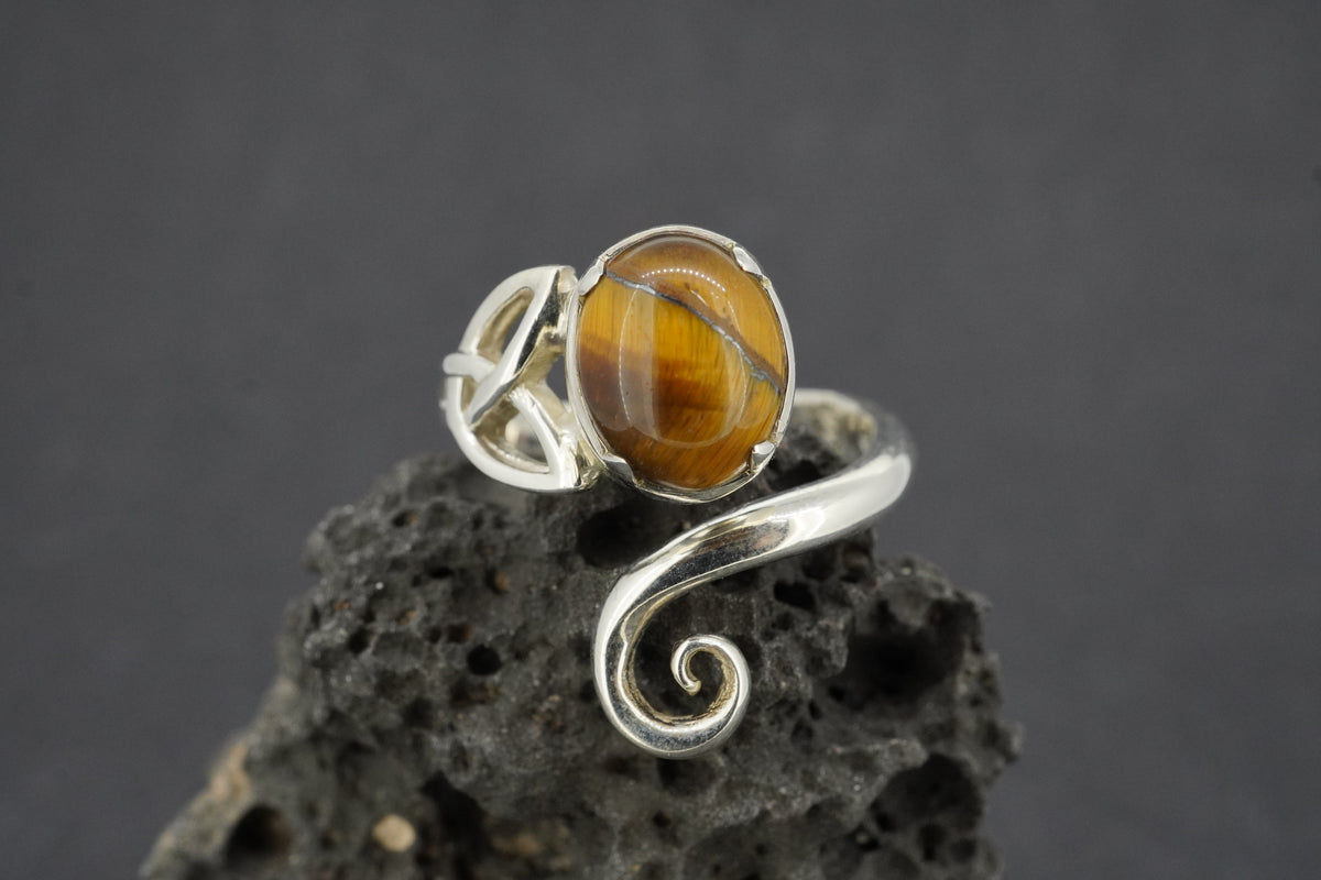Tiger's Eye Sterling Silver Ring