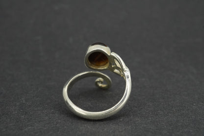 Tiger's Eye Sterling Silver Trinity Ring