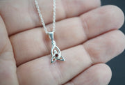 Elie Ruby Sterling Silver Celtic Pendant