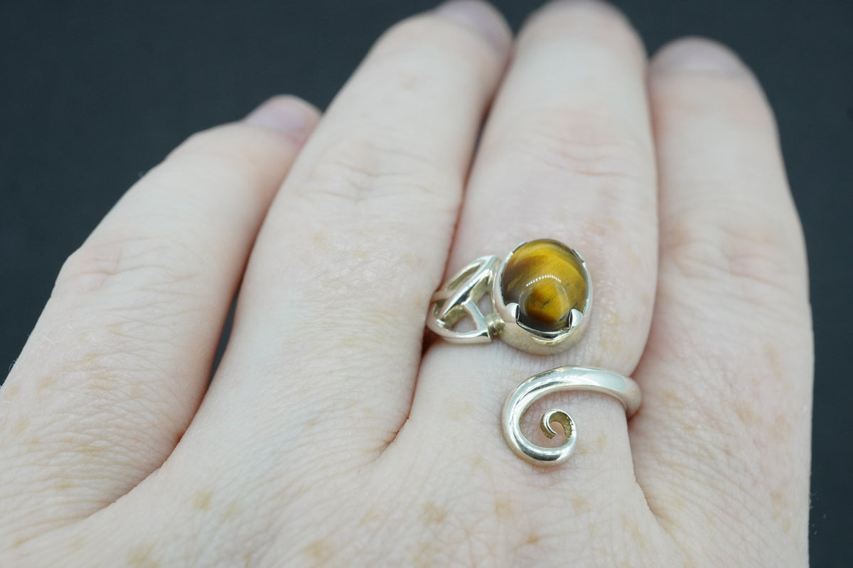 Tiger's Eye Sterling Silver Ring
