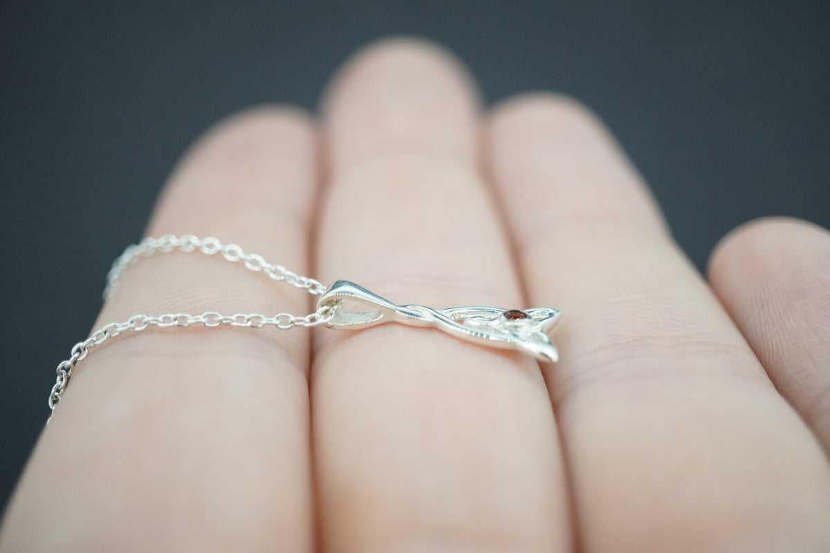 Elie Ruby Sterling Silver Celtic Pendant