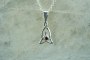 Elie Ruby Sterling Silver Celtic Pendant