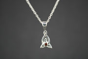 Elie Ruby Sterling Silver Celtic Pendant