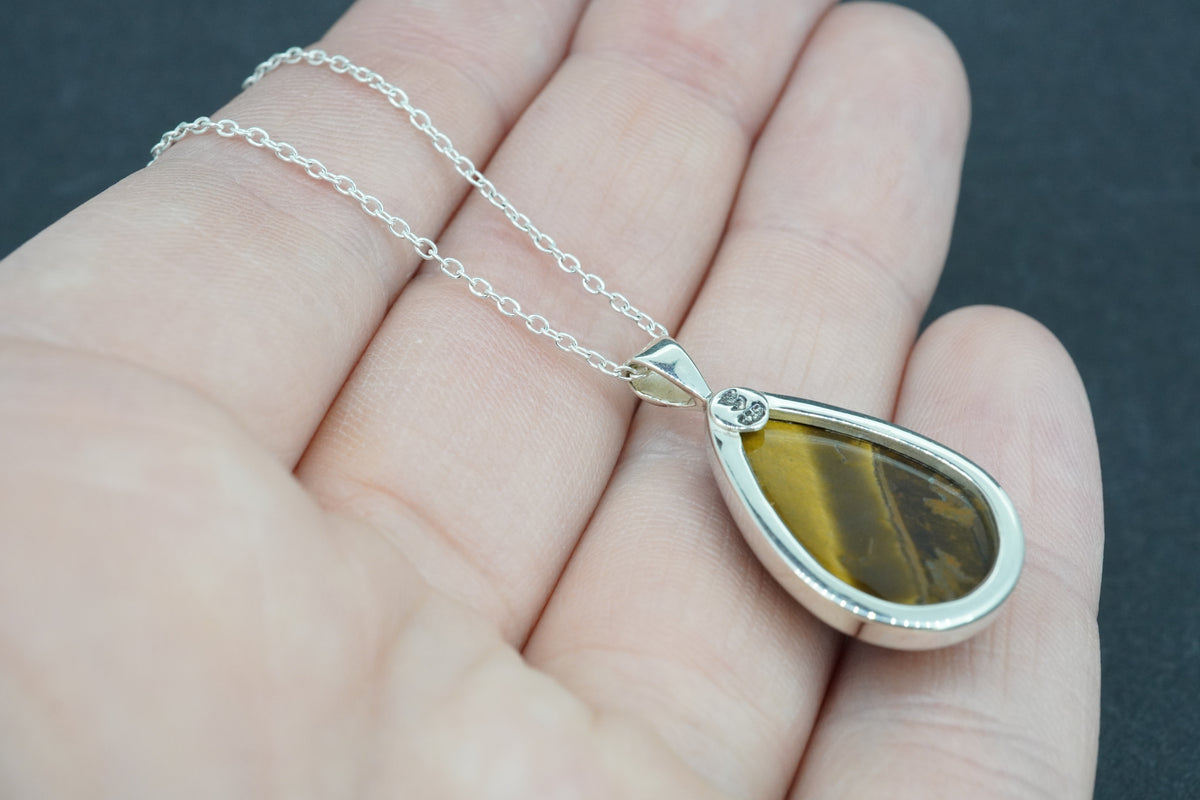 Tiger's Eye Sterling Silver Pendant