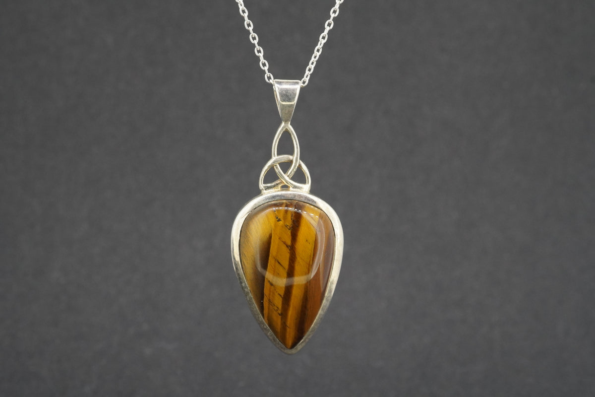 Tiger's Eye Sterling Silver Pendant