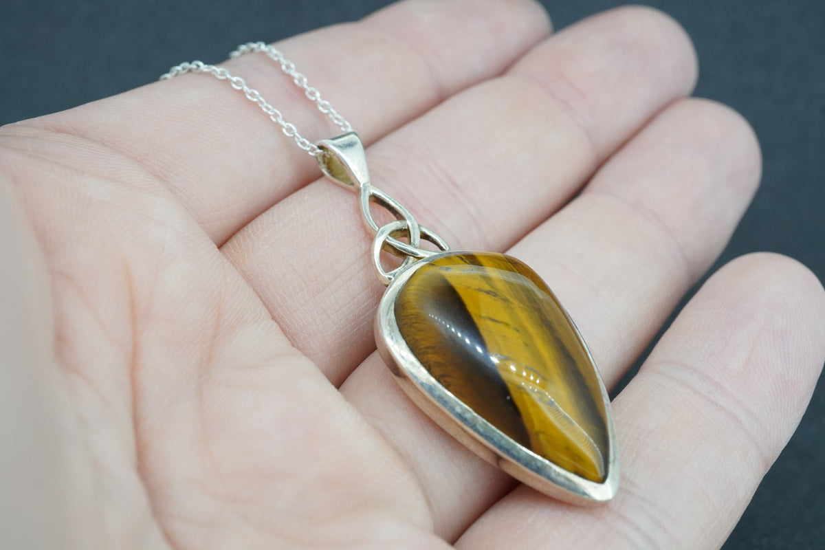 Tiger's Eye Sterling Silver Pendant