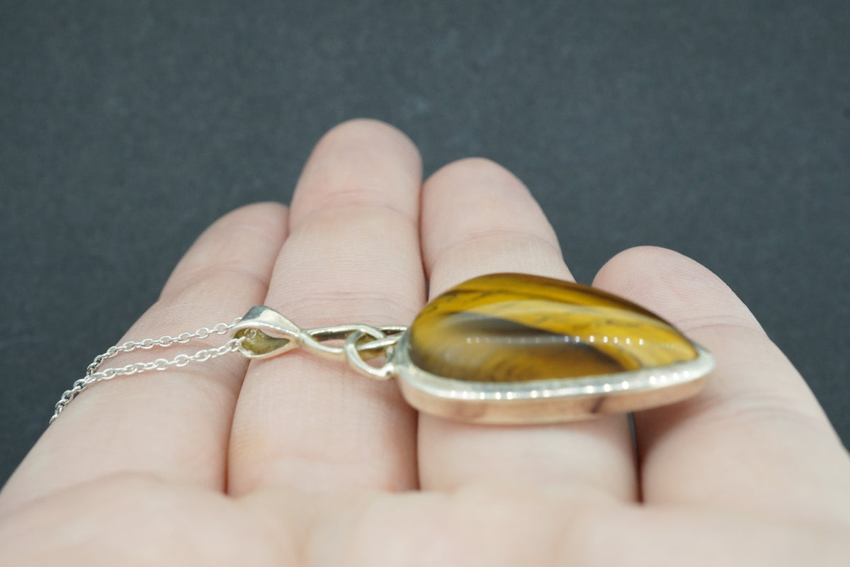 Tiger's Eye Sterling Silver Pendant