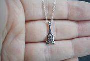 Scottish Knoydart Garnet Sterling Silver Celtic Pendant