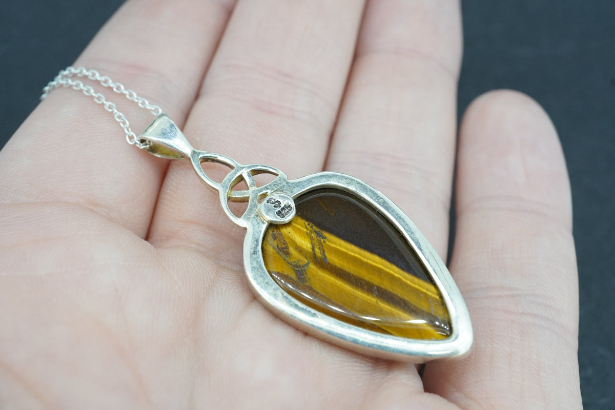 Tiger's Eye Sterling Silver Pendant