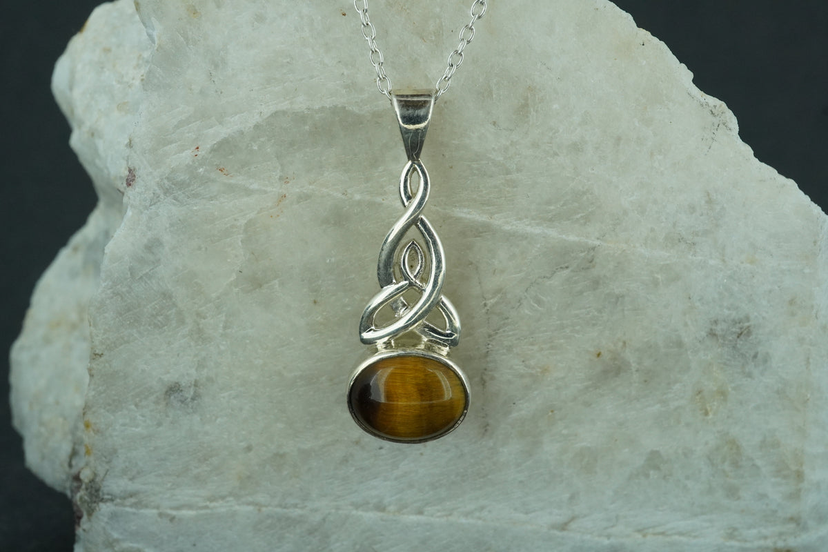 Tiger's Eye Sterling Silver Pendant