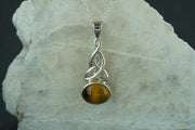 Tiger's Eye Sterling Silver Pendant