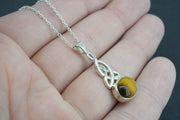Tiger's Eye Sterling Silver Pendant
