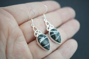 Ullapool Stone Sterling Silver Celtic Earrings